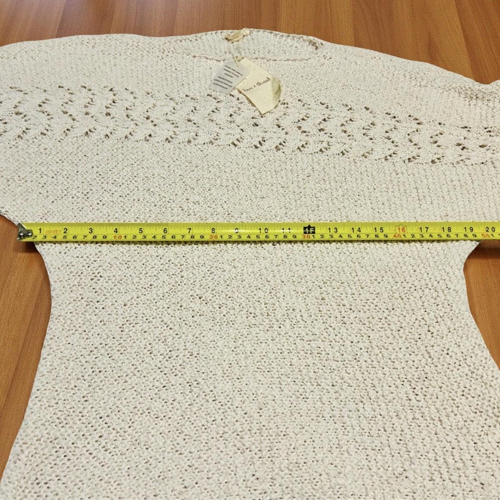 🍂 Hem & Thread Chic Cream Knit Sweater NWT.  SIZE L - Picture 4 of 5